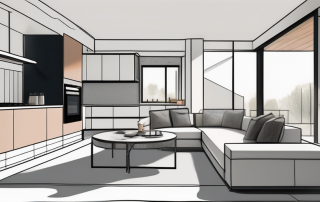 A newly constructed modern house