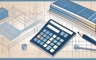 A construction site with various building materials