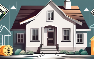 A quaint bavarian house with a sold sign in the front yard