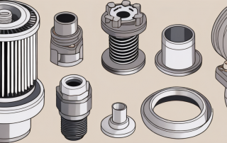 A disassembled radiator valve