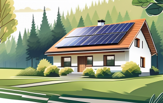 A charming bavarian house with solar panels on the roof