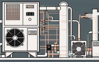 A heat pump with symbols of high costs