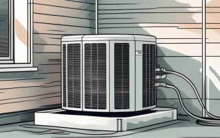 A heat pump system with visible air flow