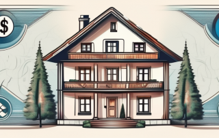 A traditional bavarian house with a money symbol