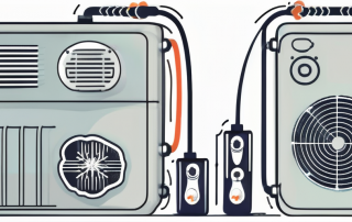 A luft-luft-wärmepumpe (air-to-air heat pump) with symbols like a high cost tag