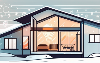 A modern house with a visible heating system