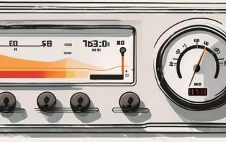 A digital meter on a heating system