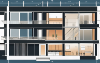 A newly constructed house with various components like the foundation