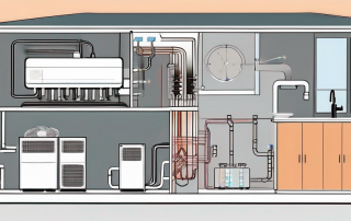 An indoor heat pump system