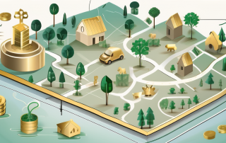The map of sachsen-anhalt with various symbolic icons representing different types of funding and support
