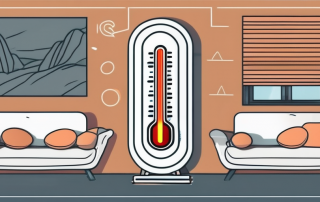 A cozy room with a modern