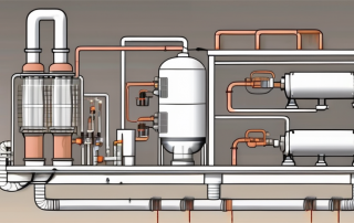 A cross-sectional view of a luft-wärmepumpe (air heat pump)