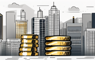 A city skyline with modern apartments and office buildings