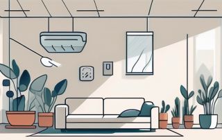 A modern room with visible air conditioning units