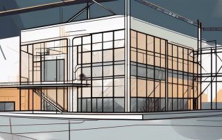 A newly constructed lab building with visible modern features