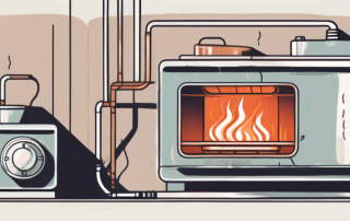 An old-fashioned heating system being transformed into a modern