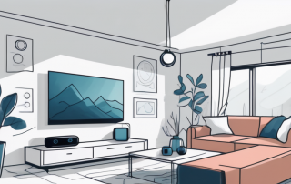 A modern home filled with various smart devices like a smart thermostat