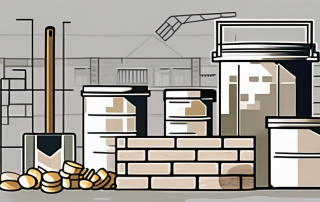 Various construction elements like bricks