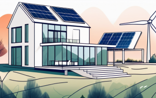 A modern house with a visible heat pump system