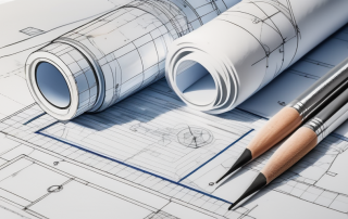 Various architectural blueprints for a house