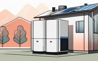 A heat pump and a buffer storage system interconnected