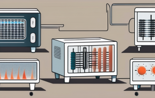 Various types of dehumidifiers being tested in a controlled environment
