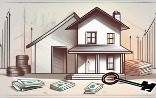 A house with a key in the lock