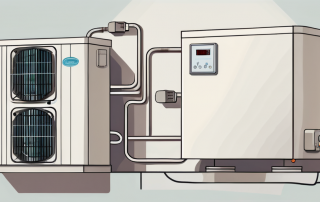 A heat pump with a secondary meter attached