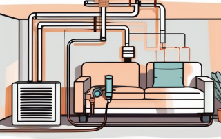 A heating pump being installed