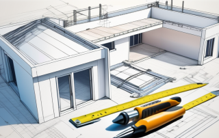 A new single-family house in the planning and construction phase