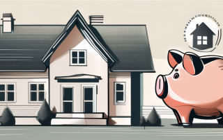 A german house with a piggy bank