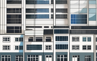 Different german states (bundesländer) represented by various types of buildings