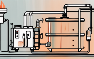 A heating system with a maintenance contract placed next to it
