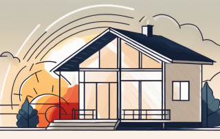 A house with visible insulation layers