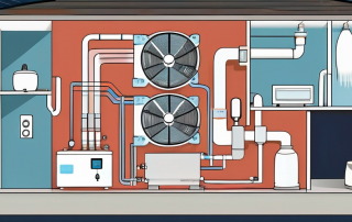 A detailed cross-section of a water-water heat pump