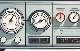A thermostat connected to a heating system with a timer