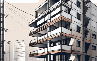 A modern apartment building under construction