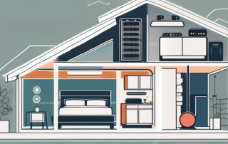 A modern smart home with visible heating systems like radiators