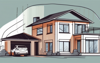 A house undergoing renovation with a riester pension plan document nearby