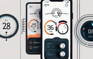 A smartphone displaying an app interface with heating control features