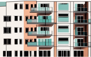 A residential building under construction with a border around it