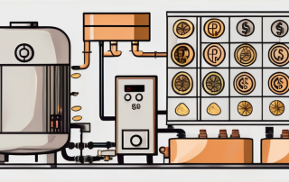 A modern condensing gas boiler with visible energy-saving features