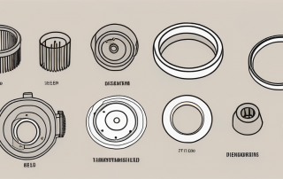 A disassembled thermostat head