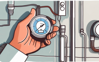 A thermostat being replaced on a heating system