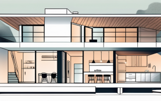 A modern home with visible ventilation system integrated with a heat pump