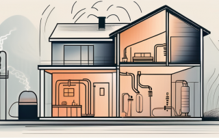 A house with visible underground pipes