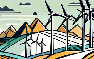 A mix of renewable energy sources such as wind turbines