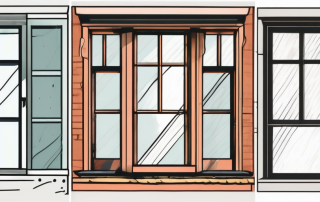 An old window with visible signs of wear and tear on one side