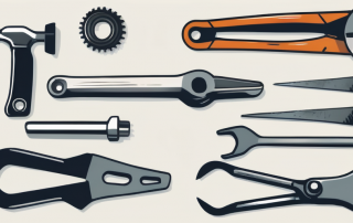 Various tools like a wrench