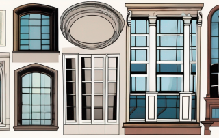 Various styles of windows from different historical periods